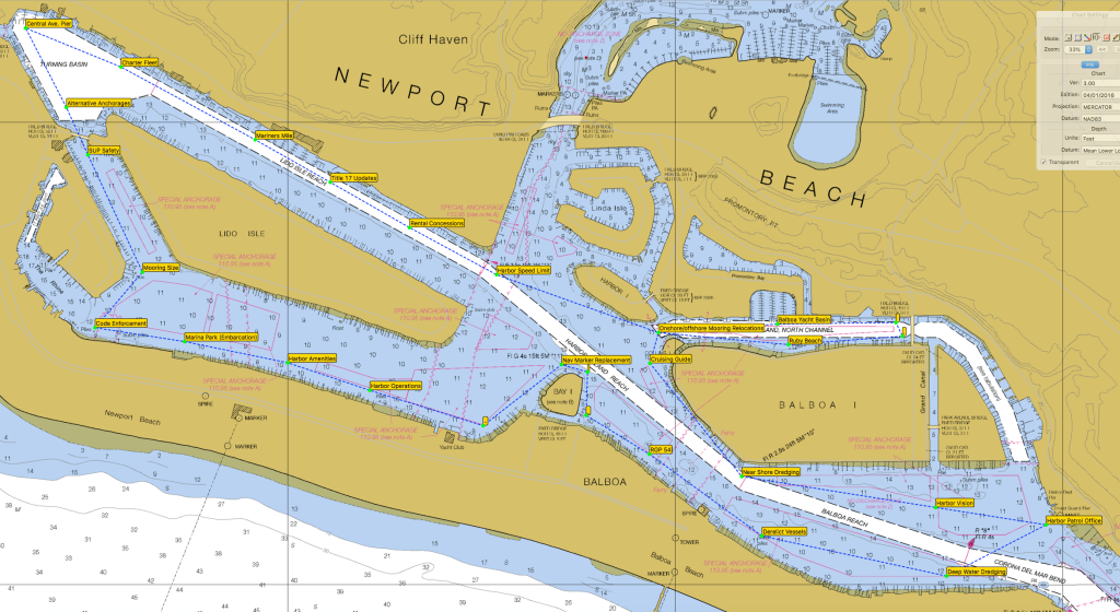 Map of Harbor Commission's Harbor Tour