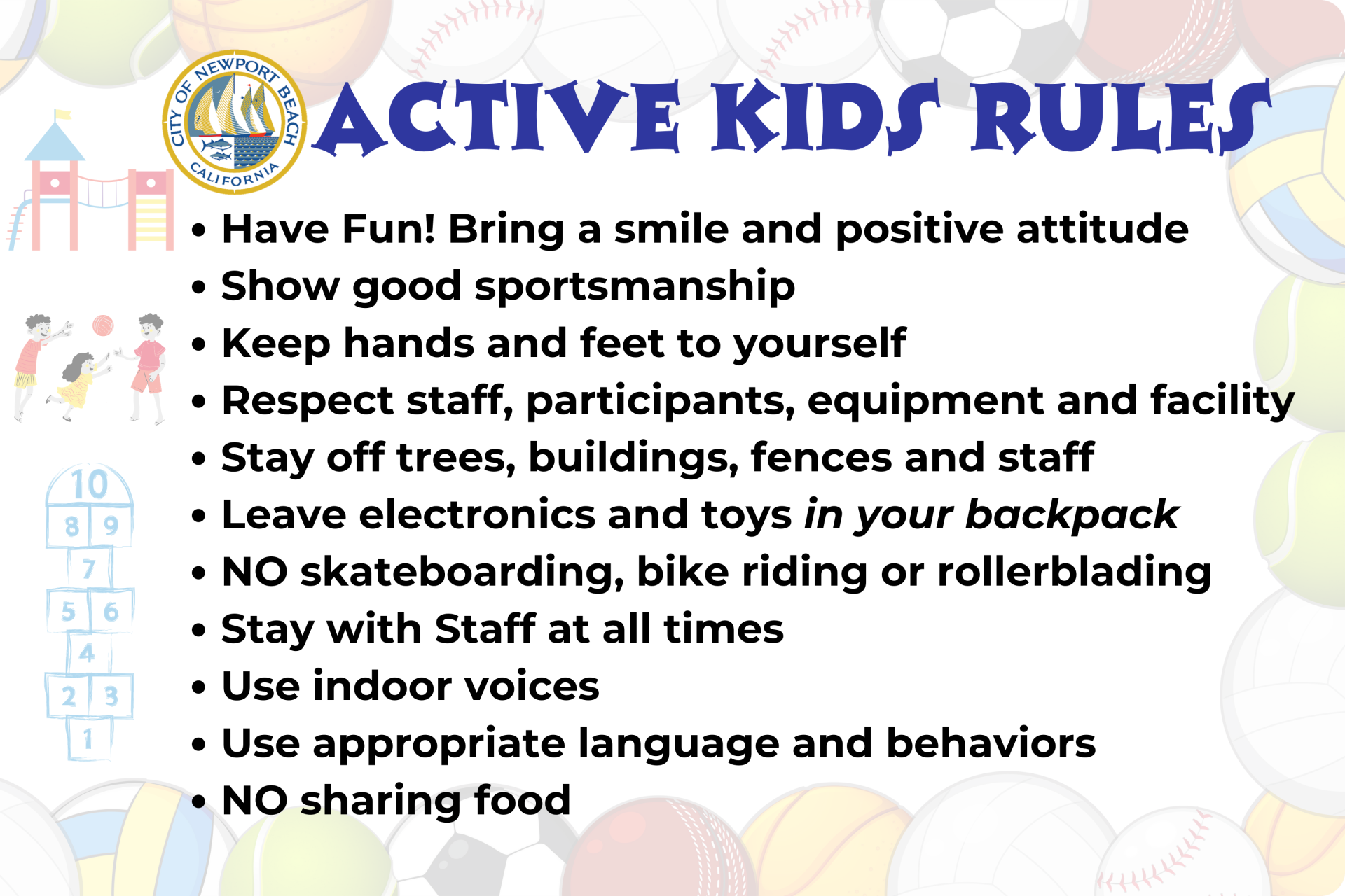 Active Kids Rules