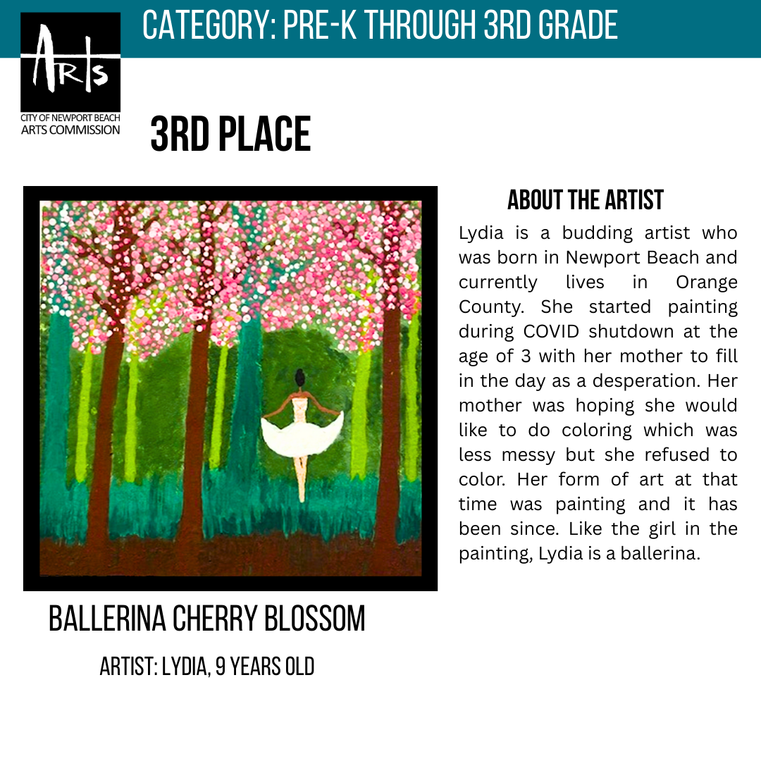 A dainty ballerina holding her white skirt as she tiptoes through a forest filled with cherry blossoms.