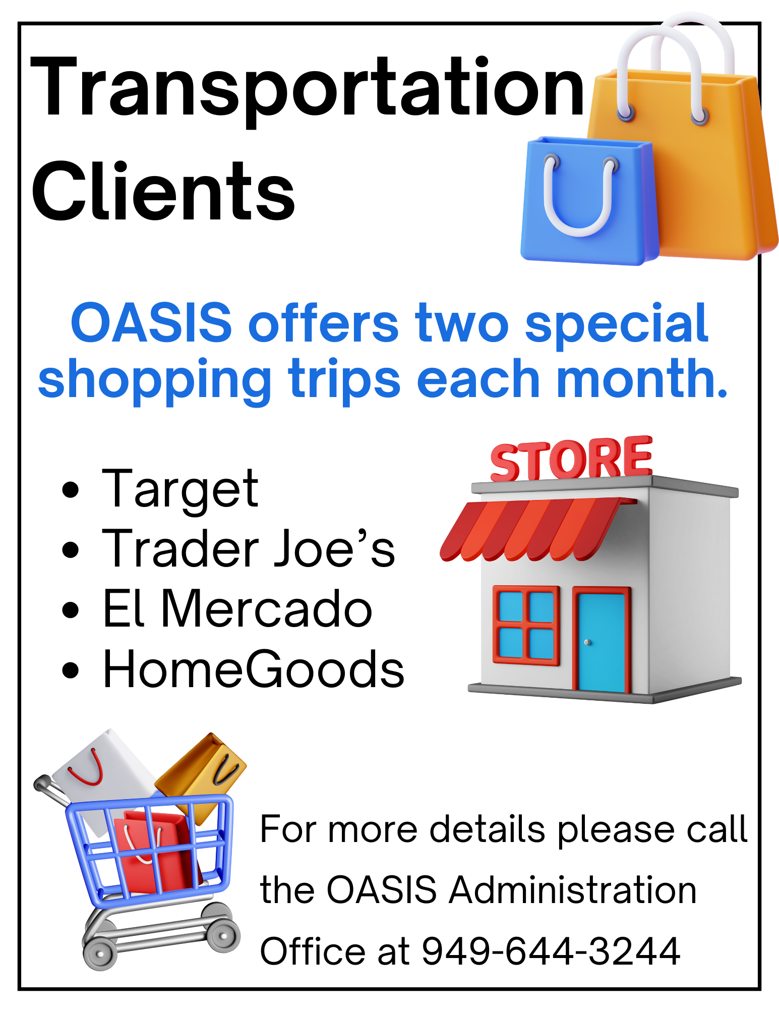 Transportation Monthly Shopping Trips 2026